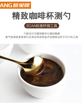美国啡象牌SCAA标准钛合金咖啡杯测勺专业不锈钢品鉴勺陶瓷杯测碗