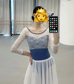 兰铂舞蹈芭蕾舞服蕾丝中长袖 女连体体操服艺考形体舞蹈练功基训服