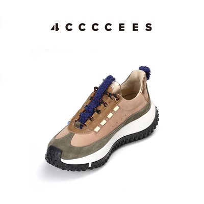 4CCCCEES/ KAPOK PINTO 女鞋厚底老爹鞋增高真皮休闲运动鞋通勤