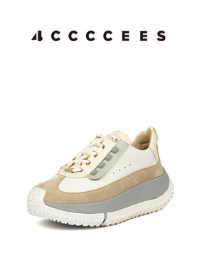 【明星同款】4CCCCEES 牛皮休闲鞋经典百搭软底运动鞋女