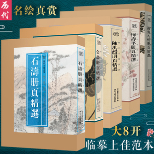 恽寿平 扬州八怪 陈洪绶 全500多幅花鸟花卉人物山水画小品范本国画大师高清画集临摹教材 历代名绘真赏全套5册 金农 石涛册页精选