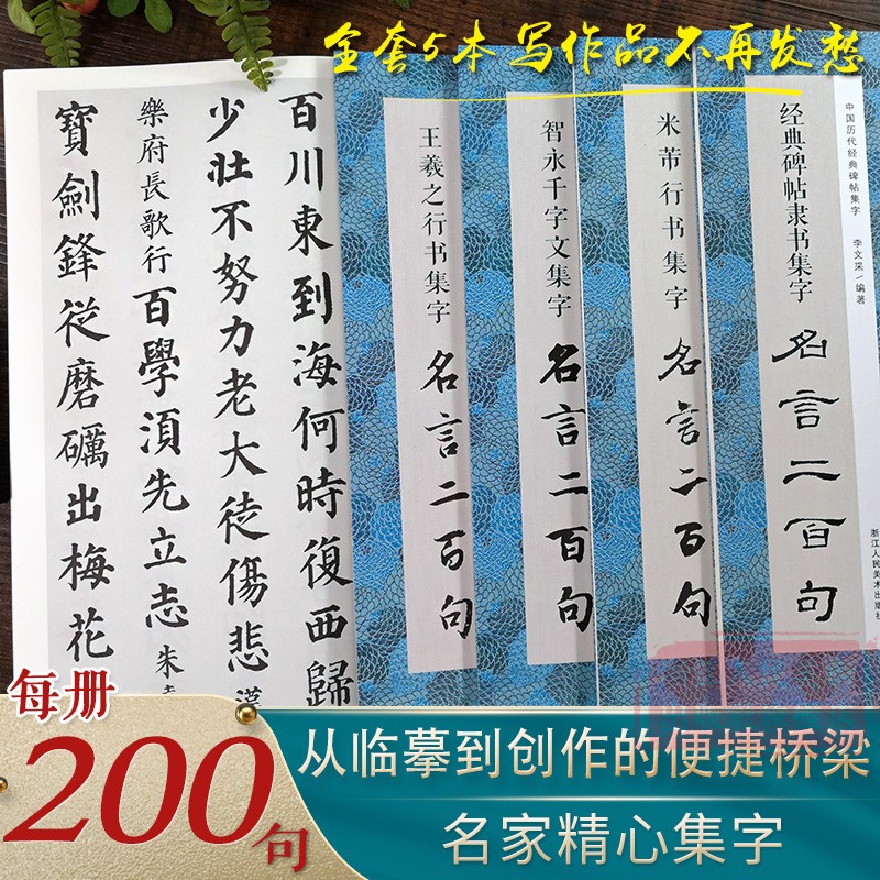 集字名言二百句全套5册颜