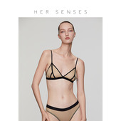 HER SENSES 何识感官系列超薄无钢圈三角杯细肩带文胸小胸全B045
