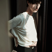 SENSES 何识时装 系列微透亚麻圆领宽松T恤短裤 HER 休闲套装 C023