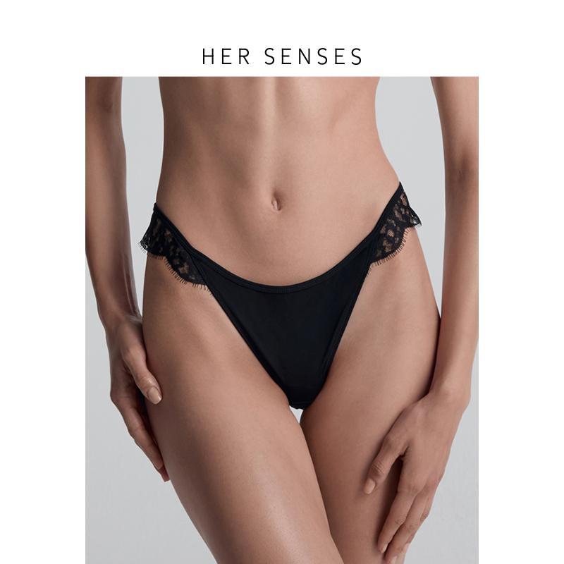 HER SENSES/何识悦己系列修身性感列维斯蕾丝低腰T裤P138