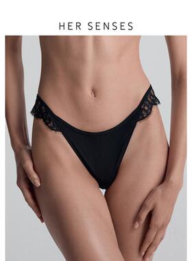 HER SENSES/何识悦己系列修身性感列维斯蕾丝低腰T裤P138