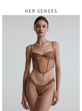 HER SENSES/何识触动系列层叠褶皱高弹网布钢圈胸衣C146