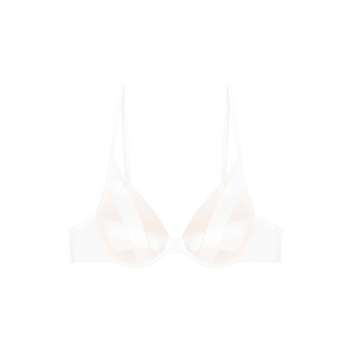 HER SENSES/何识平衡系列网纱镂空设计拼接长三角钢圈文胸B108