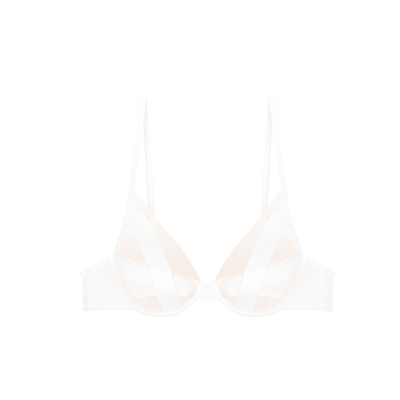 何识网纱镂空拼接文胸