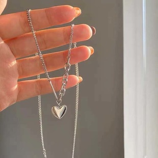 爱心吊坠项链 Cross border New Personalized Splicing Necklace