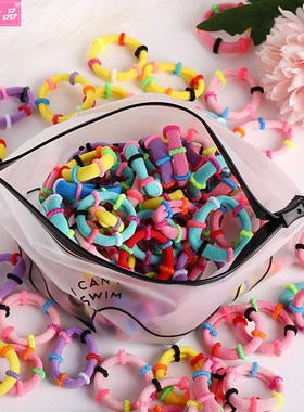 100pcs girl rubber hair band children Head rope Headdress