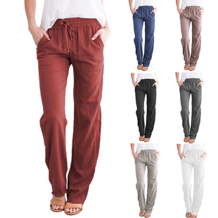 legged pants ladies women trousers阔腿长裤 wide long leisure