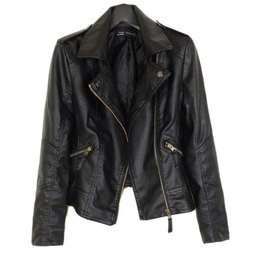 PUFauxLeatherJackWom