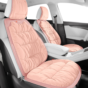 2024新款汽车坐垫冬季保暖羽绒座垫毛绒车垫子四季通用座椅套女士