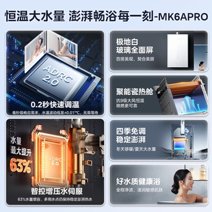 燃气热水器16升家用天然气恒温增压水伺服MK6AMAX 政府补贴 美