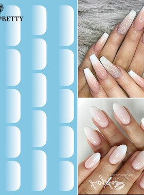 White Nail Art Water Decals Transfer Stickers for Jelly Nai