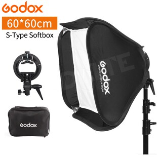 Godox 60x60 cm Softbox Kit Flash Diffuser + S type Bracket