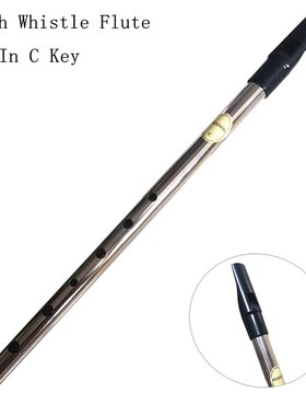 Irish Whistle Flute Feadog Tin  Feadan C key Flauta 6 Hole