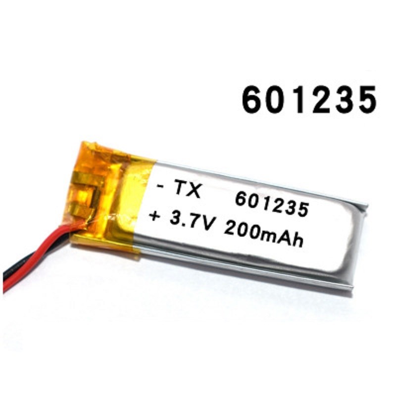 3.7V 200mAh Rechargeable Battery 601235 Lithium Polymer Li-P