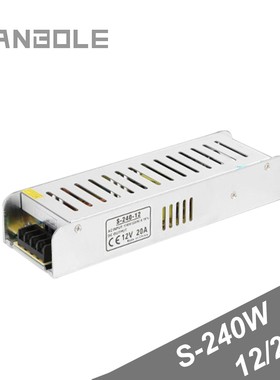 Led Switching Power Supply 240W /12V20A Strip Aluminium She