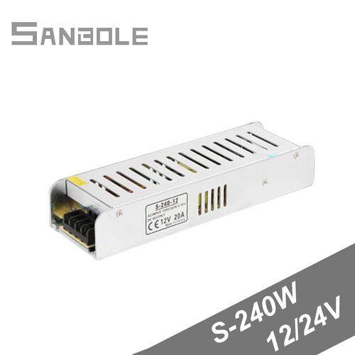 Led Switching Power Supply 240W /12V20A Strip Aluminium She