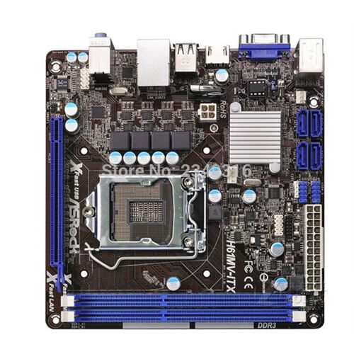 MINI-ITX ITX HTPC  ASRock H61MV-ITX Desktop Board H61 Slot L