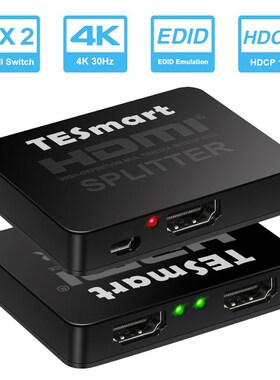 TESmart Ultra HD 4K@30Hz 1x2 HDMI Splitter 1 in 2 Out,HDMI