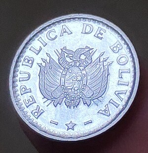 14mm Bolivia 1987 ,100% Real Genuine Comemorative Coin Orig