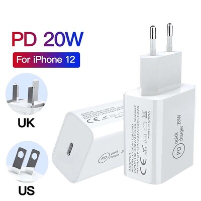 USB Type C Adapter 20W PD Charger For iPad iPhone 11 12 Min