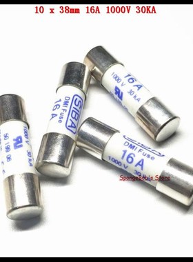 1pcs 10 x 38mm 16Amp 16A 1000V 30KA SIBA Ceramics Fuse DMI-F