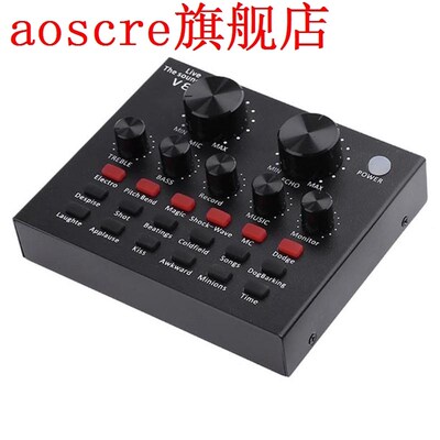 V8 Sound Card Audio Interface External Usb Live Broadcast Mi