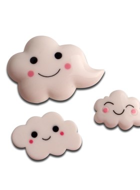 20/30Pcs Mixed Resin Clounds Kawaii Cabochon Flatback Decor