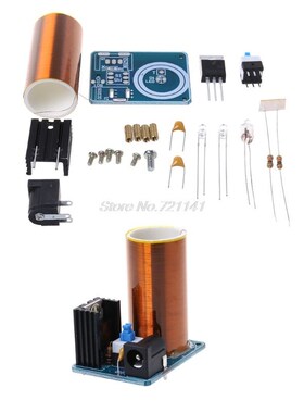 9 12V BD243 Mini Tesla Coil Kit Electronics DIY Parts Wirel