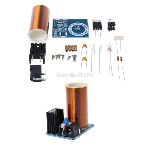 9 12V BD243 Mini Tesla Coil Kit Electronics DIY Parts Wirel