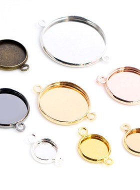 8 25mm Cabochon Base Tray Bezels Blank Gold Bracelet Settin