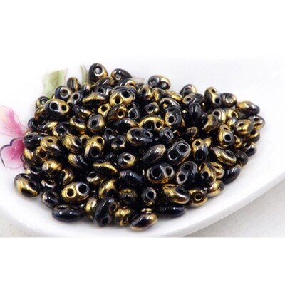 *Hot new 5x2.5mm Luster Czech Glass Seed Beads Two Hole Bead