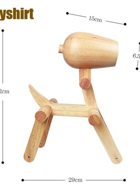 Nordic Creative wood dog table lamps for bedroom modern simp