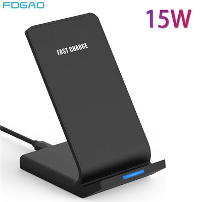 FDGAO Qi Wireless Charger Stand QC 3.0 15W Fast Charging St