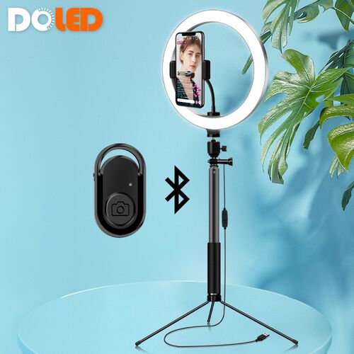 LED Ring Light Selfie Circle Lamp with Flexible Phone Holder
