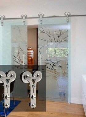 LWZH 10-16FT Y-Shaped Silver Modern Stainless Steel Puerta C