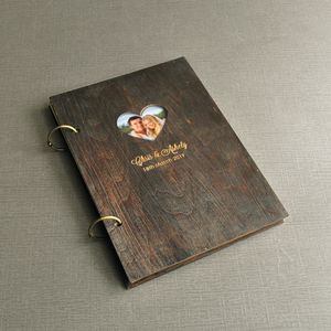 Customized Wedding Guestbook,Photo Guestbook Wooden,Wedding