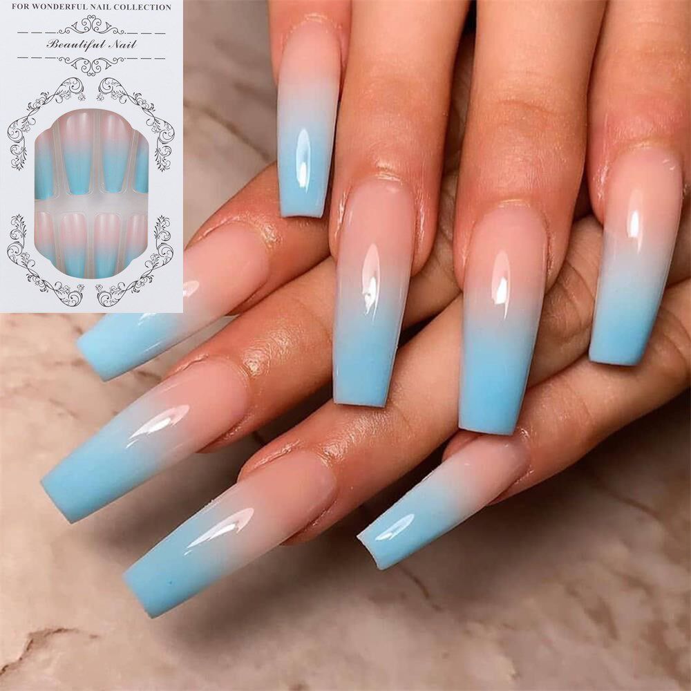24 Pcs/Box Fake Nail with Design Fashion False Nail Tips Fr怎么样,好用不?