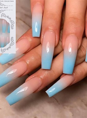 24 Pcs/Box Fake Nail with Design Fashion False Nail Tips Fr
