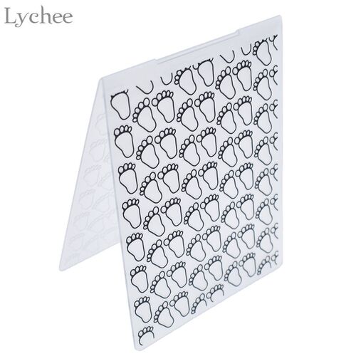 Lychee Life Footprint Pattern Plastic Embossing Folder  Scra