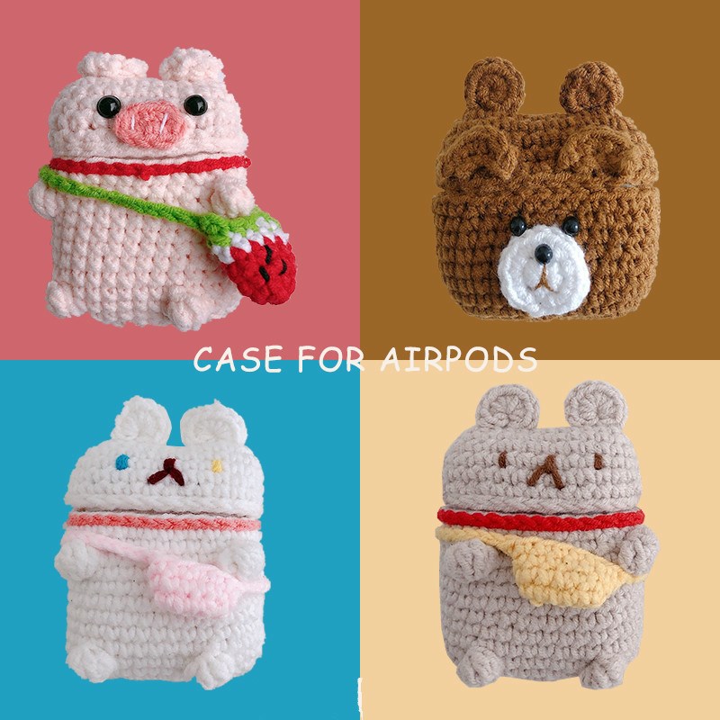 Knitting Case For Airpods Case Earbud Coque Headphones Case