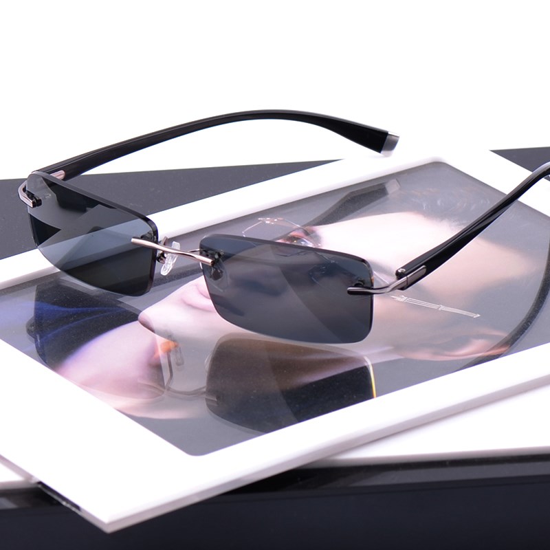 Vazrobe Rimless Men Polarized Sunglasses male Sun Glasses f