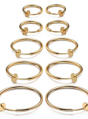 On Fake Septum Piercing Punk Nose Lip Ear Hoop  Ear Non-Pier