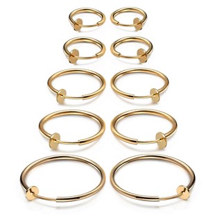 On Fake Septum Piercing Punk Nose Lip Ear Hoop  Ear Non-Pier