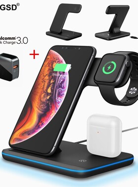 15W Fast Qi Wireless Charger Stand For iPhone 12Pro/11/XS/X