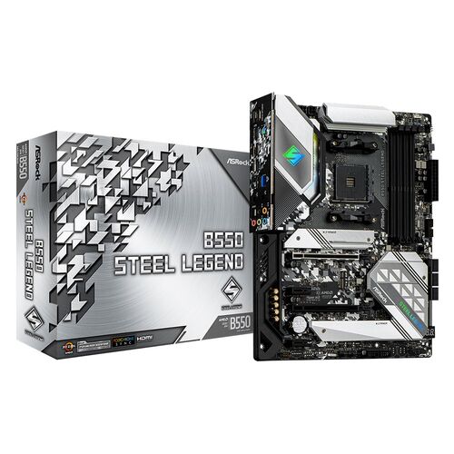 ASRock B550 Steel Legend Desktop PC Motherboard B550 Socket